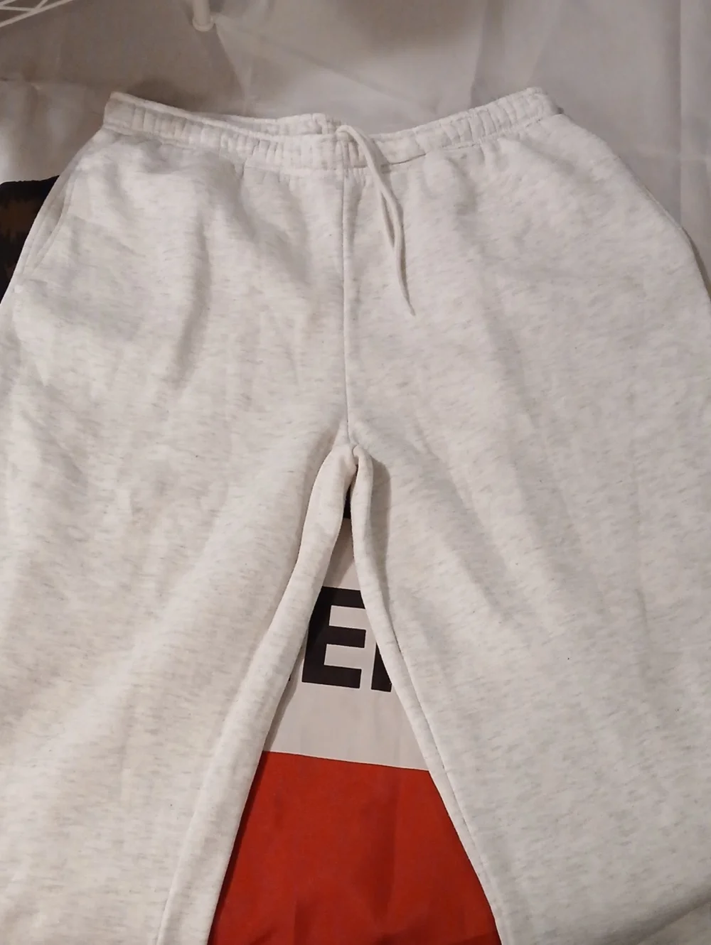 Cozy Drawstring Sweatpants in Light Heather Gray